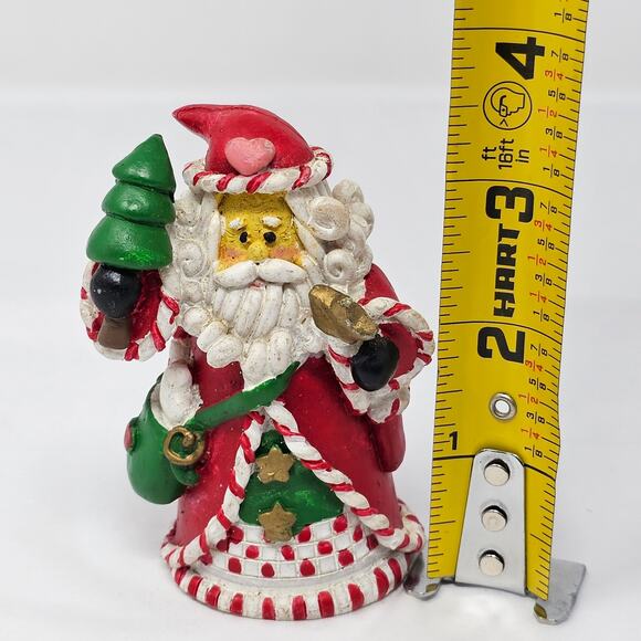 Vintage Christmas Tier Tray Santa Shelf Sitter Figurine Appx 3.5 inches FLAWS - Picture 8 of 9
